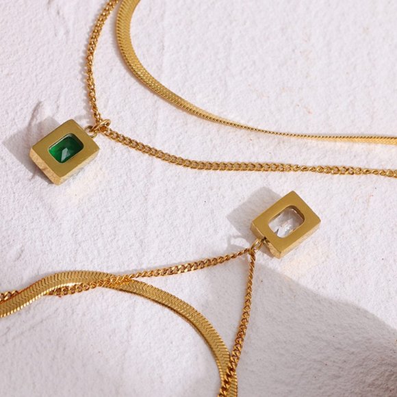 NEW Stainless Steel Cubic Zirconia Pendant Necklace - Picture 4 of 6